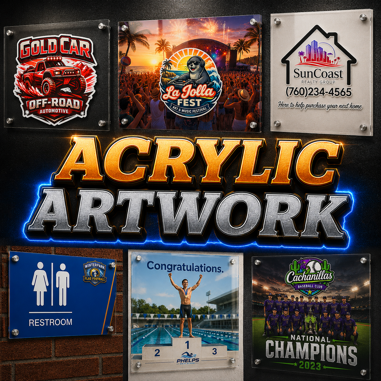 Custom Acrylic Artwork with a Bright, Glossy, Modern Finish