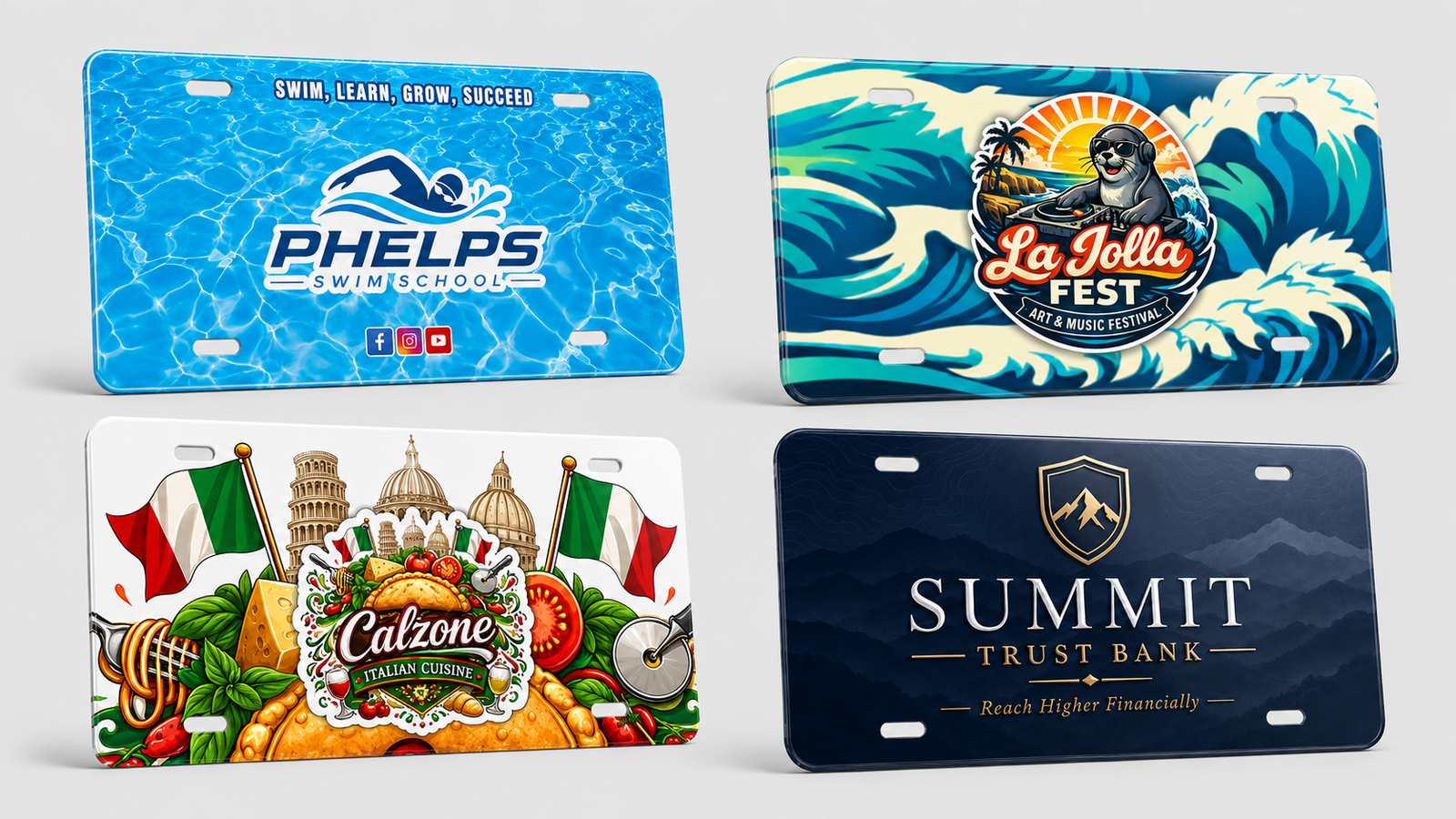 Acrylic license plates banner
