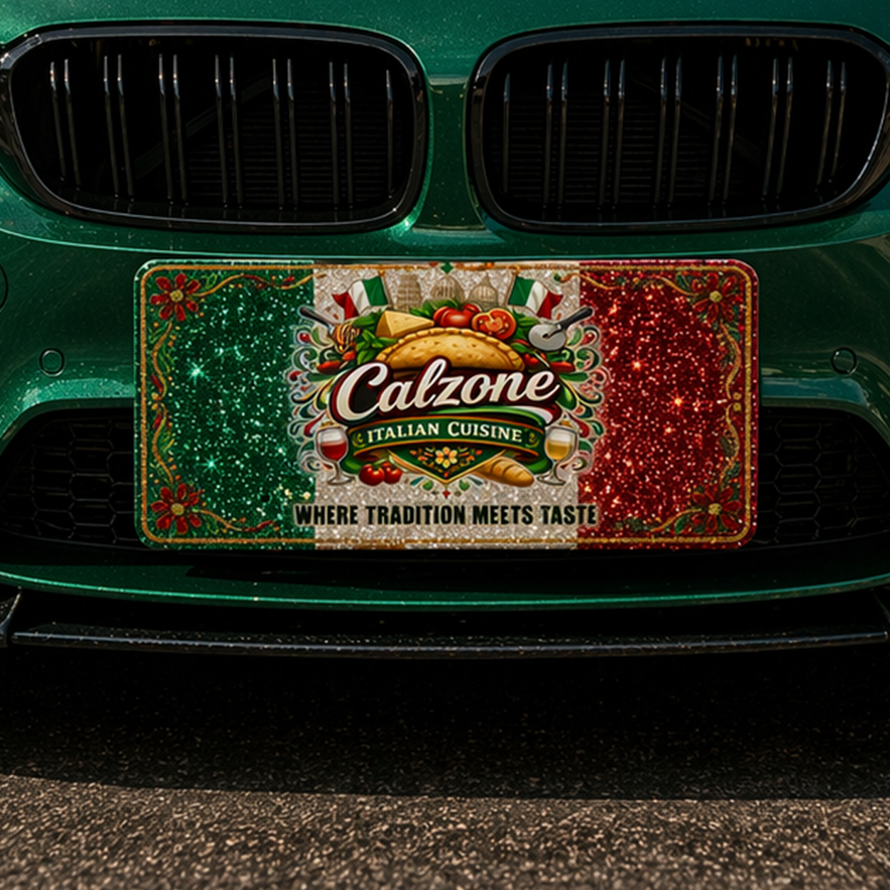 License Plate Acrylic/Glitter/PVC